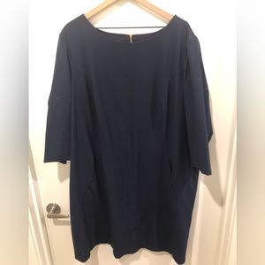 Tahari Navy Shift Dress SZ 24W